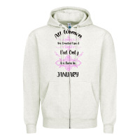 Oatmeal Heather all women are created equal but only the smartest are born in january Zipper Hoodie - Bettercallsaul