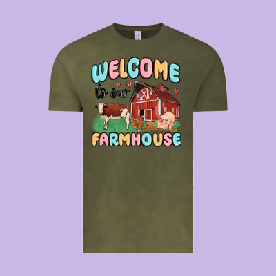 Welcome To Our Farmhouse Vintage Tee Designed By Maliassmallbusiness