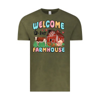 Vintage Olive welcome to our farmhouse Vintage Tee - MaliasSmallBusiness