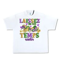 White laissez les bon temps rouler Urban Heavy Tee - MaliasSmallBusiness