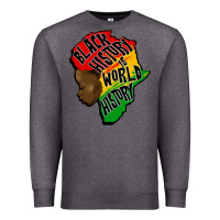 Charcoal Heather black history is world history Premium Sweatshirt - CowGirlArtShop