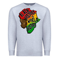 Heather Grey black history is world history Premium Sweatshirt - CowGirlArtShop
