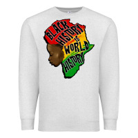 Oatmeal Heather black history is world history Premium Sweatshirt - CowGirlArtShop