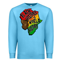 Ocean Blue black history is world history Premium Sweatshirt - CowGirlArtShop