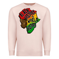 Pale Pink black history is world history Premium Sweatshirt - CowGirlArtShop