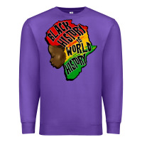 Purple black history is world history Premium Sweatshirt - CowGirlArtShop