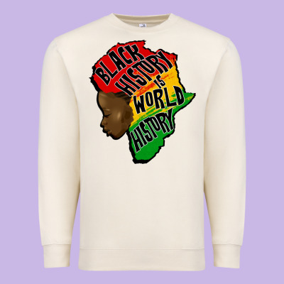 Black History Is World History Premium Sweatshirt Designed By Cowgirlartshop