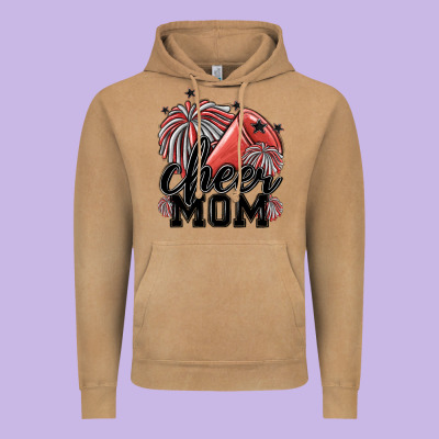 Cheer Mom Vintage Hoodie Designed By Maliassmallbusiness