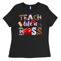 Black teach like a boss Ladies Tee - AdoDesignShop