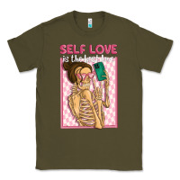 Army Green self love is the best love Classic Tee - MaliasSmallBusiness