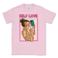Bubblegum Pink self love is the best love Classic Tee - MaliasSmallBusiness
