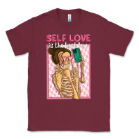 Burgundy self love is the best love Classic Tee - MaliasSmallBusiness