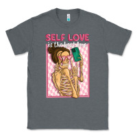 Charcoal Heather self love is the best love Classic Tee - MaliasSmallBusiness
