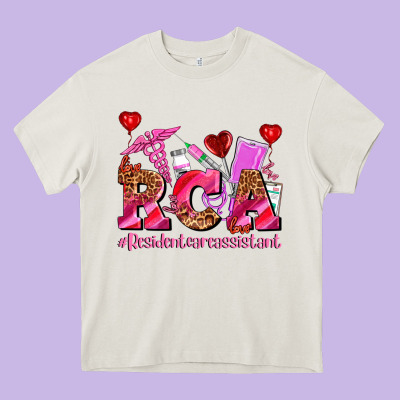 Valentines Day Rca Resident Care Assistant Heavy Core Tee Designed By Adodesignshop