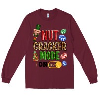 Burgundy Nutcracker mode on Long Sleeve Tee - NancyCooperArtShop
