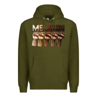 Army Green melanin juneteenth Premium Hoodie - CowGirlArtShop