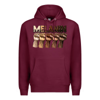 Burgundy melanin juneteenth Premium Hoodie - CowGirlArtShop