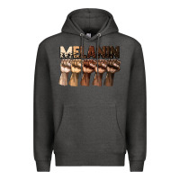 Charcoal Heather melanin juneteenth Premium Hoodie - CowGirlArtShop