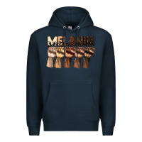 Navy melanin juneteenth Premium Hoodie - CowGirlArtShop