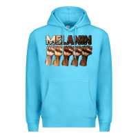 Ocean Blue melanin juneteenth Premium Hoodie - CowGirlArtShop