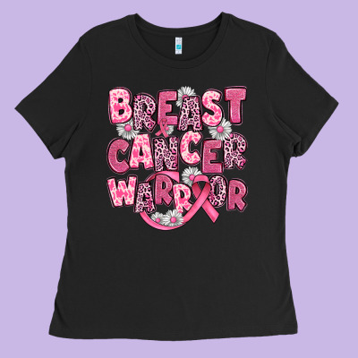 Breast Cancer Warrior Ladies Tee Designed By Jahusdesignshop