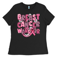 Black breast cancer warrior Ladies Tee - JahusDesignShop