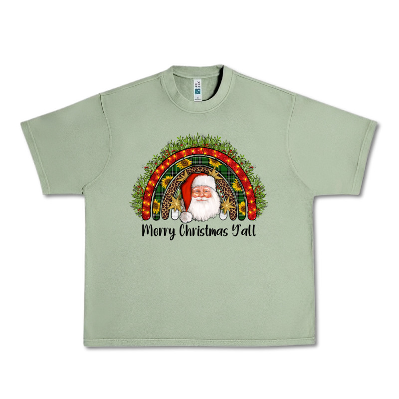 Merry Christmas Y'all Santa Rainbow Urban Heavy Tee by AdoDesignShop | Teevron