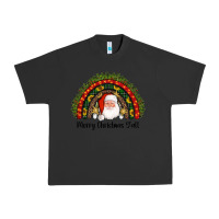Pigment Black merry christmas y'all santa rainbow Urban Heavy Tee - AdoDesignShop