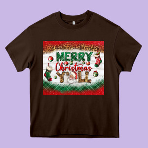 Merry Christmas Y'all Tumbler Heavy Core Tee Designed By Bundleandbundleshop