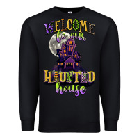 Black welcome to our haunted house Premium Sweatshirt - CowGirlArtShop