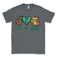 Charcoal Heather Peace love pumpkin spice latte Classic Tee - NancyCooperArtShop