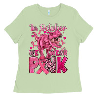 Matcha in october we wear pink dinosaur Ladies Tee - JahusDesignShop