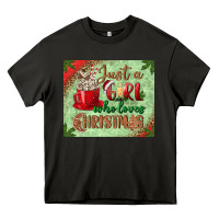 Asphalt just a girl who loves christmas mousepad Heavy Core Tee - BundleAndBundleShop