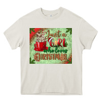 Cream just a girl who loves christmas mousepad Heavy Core Tee - BundleAndBundleShop