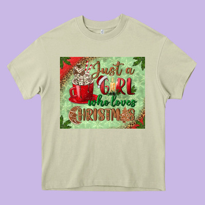 Just A Girl Who Loves Christmas Mousepad Heavy Core Tee Designed By Bundleandbundleshop