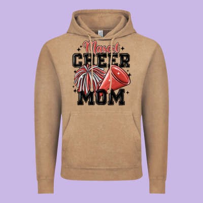 Mascot Cheer Mom Vintage Hoodie Designed By Maliassmallbusiness