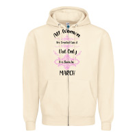 Sandshell all women are created equal but only the smartest are born in march Zipper Hoodie - Bettercallsaul