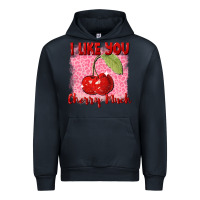 Navy i like you cherry much Urban Hoodie - FaDigitalArtStudio