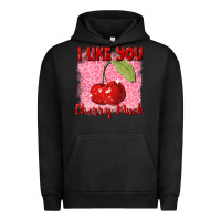 Pigment Black i like you cherry much Urban Hoodie - FaDigitalArtStudio