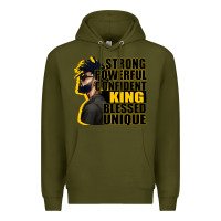 Army Green strong powerful confident king blessed unique Premium Hoodie - CowGirlArtShop
