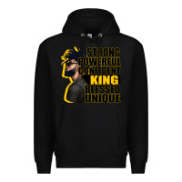 Black strong powerful confident king blessed unique Premium Hoodie - CowGirlArtShop