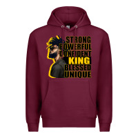 Burgundy strong powerful confident king blessed unique Premium Hoodie - CowGirlArtShop