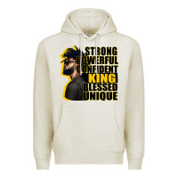 Oatmeal Heather strong powerful confident king blessed unique Premium Hoodie - CowGirlArtShop