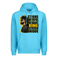 Ocean Blue strong powerful confident king blessed unique Premium Hoodie - CowGirlArtShop