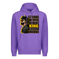 Purple strong powerful confident king blessed unique Premium Hoodie - CowGirlArtShop