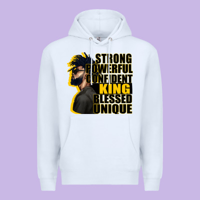 Strong Powerful Confident King Blessed Unique Premium Hoodie Designed By Cowgirlartshop