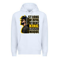White strong powerful confident king blessed unique Premium Hoodie - CowGirlArtShop