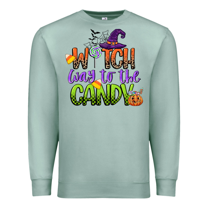 Witch Way To The Candy Premium Sweatshirt by CowGirlArtShop | Teevron