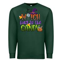 Sports Green witch way to the candy Premium Sweatshirt - CowGirlArtShop