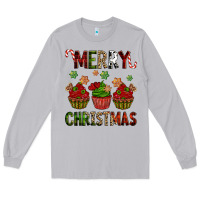 Moon Dust Merry Christmas cupcakes Long Sleeve Tee - NancyCooperArtShop